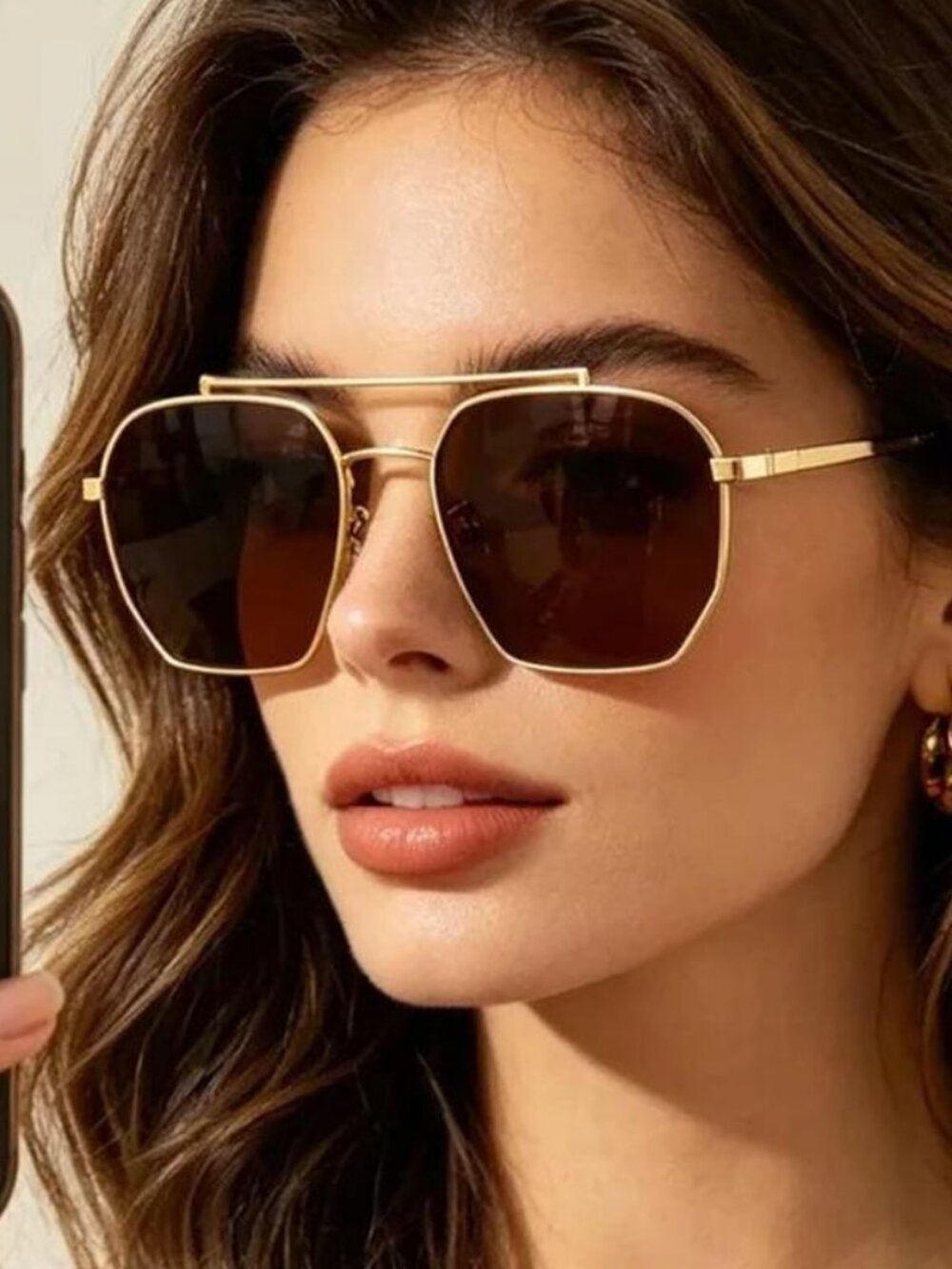 Retro Metal Double Beam Polarized Sunglasses